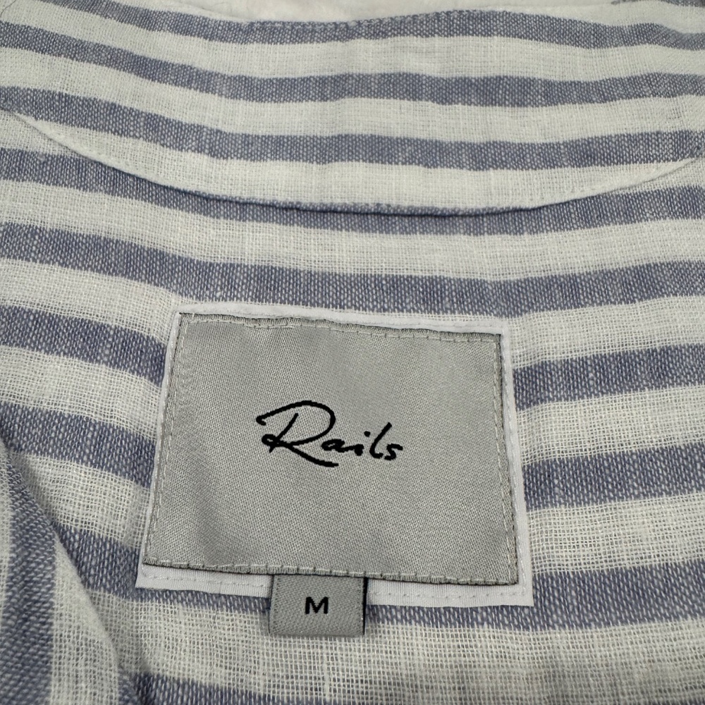 Rails “Nala” Striped Blouse • Blue Iris Vertical Stripe - Picture 6 of 6